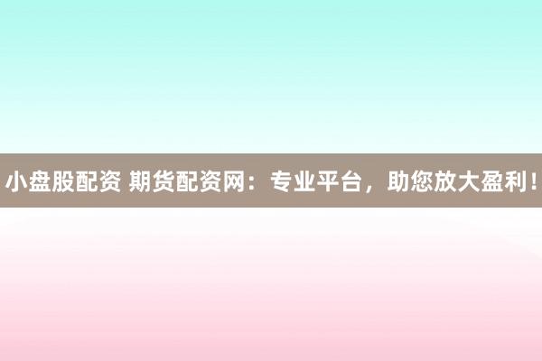小盘股配资 期货配资网：专业平台，助您放大盈利！