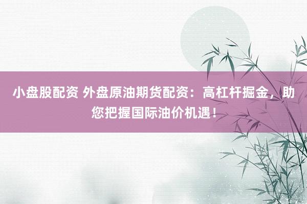 小盘股配资 外盘原油期货配资：高杠杆掘金，助您把握国际油价机遇！