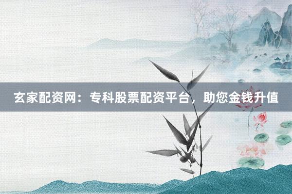 玄家配资网：专科股票配资平台，助您金钱升值